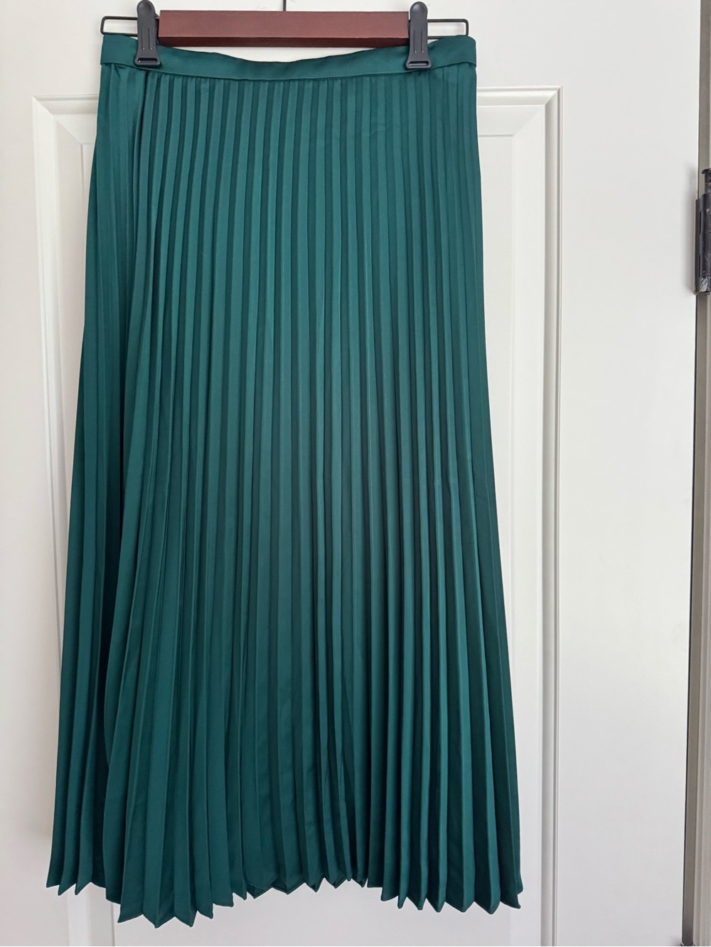 J.Crew Pleated Midi Skirt in Dark Spruce NWT